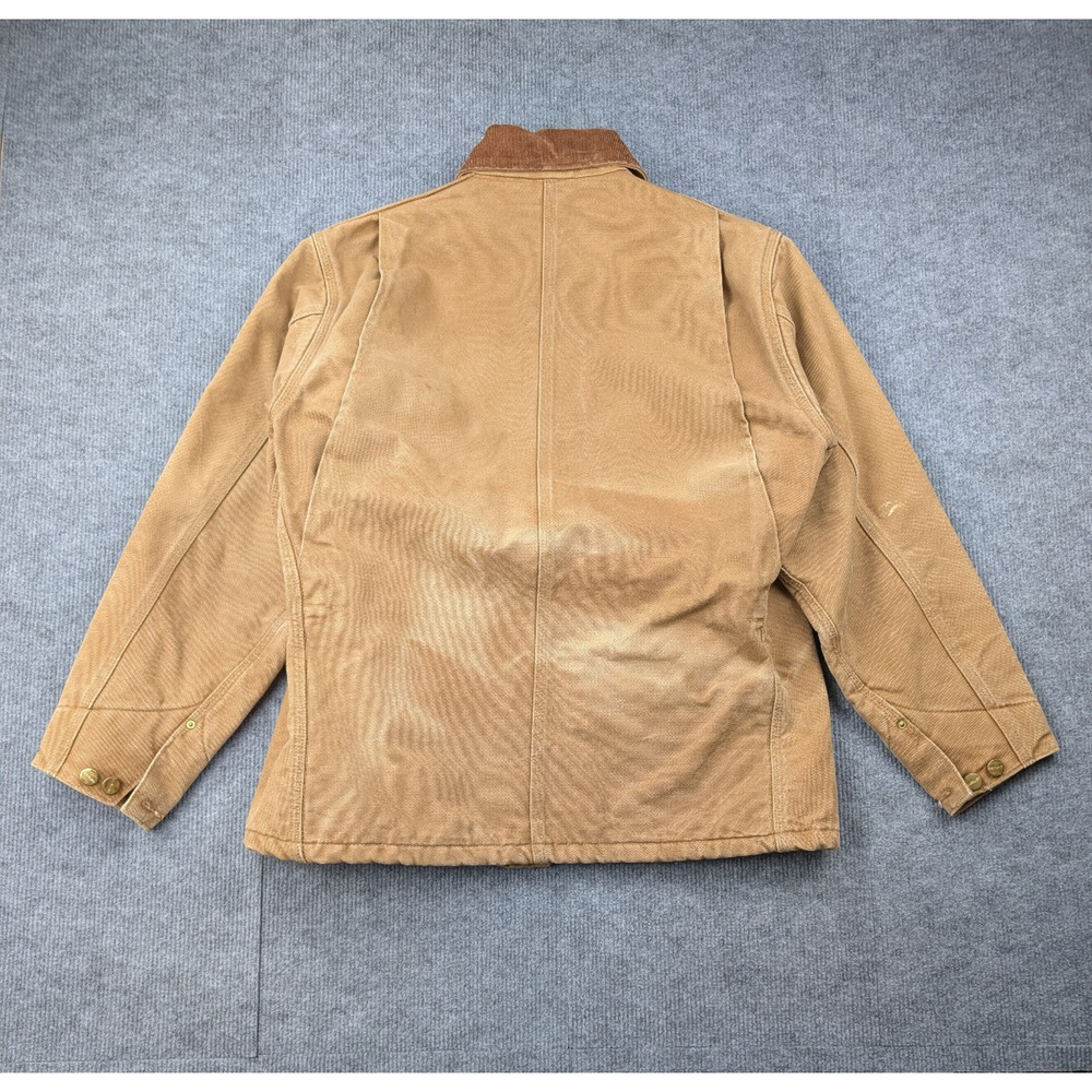 Carhartt Duck Canvas Jacket Mens 42 C01 Blanket Lined Work Wear Utility USA - Picture 5 of 7